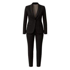 PRE-LOVED | Women's Black Fitted Wedding Suit